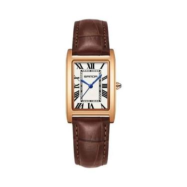 Imagem de Relógio De Pulso Vintage Com Pulseira De Couro Para Homens E Mulheres,