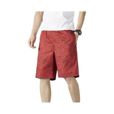 Imagem de Bermuda Masculina plus Size De Verão Casual Em Algodão Respirável Para