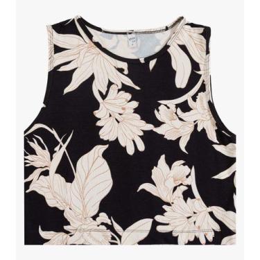 Imagem de Regata Feminina Estampada Infinita Cor Preto, G, Preto