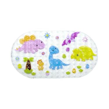 Imagem de Tapete De Banho Oval Antiderrapante Para Crianças Com Desenhos Animado