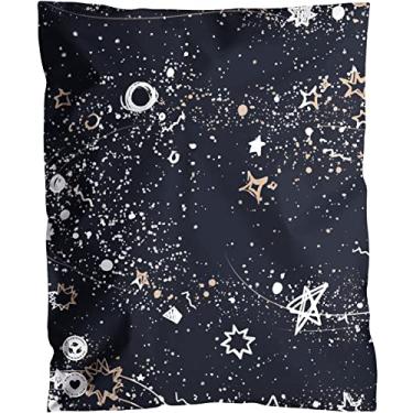 Imagem de Envelopes biodegradáveis – Pacote com 100 x 33 cm – Envelopes de envio antifraudulentos e autovedantes para pequenas empresas – Impresso, sacos de correspondência à prova d'água – à prova de rasgos e perfurações – Galáxia mágica