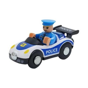 Imagem de Conjunto De Brinquedos De Trem De Madeira Com Simulação De Cena De Lav