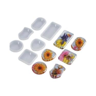 Imagem de Conjunto De Moldes De Silicone Para Chaveiros DIY 1/6/10pcs, Resina Ep