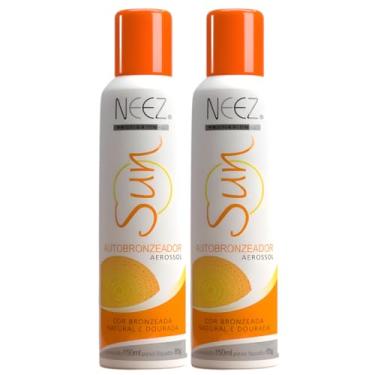 Imagem de Kit 2 Spray Autobronzeador Profissional Neez Sun Resultado Imediato Natural Bronze Sem Sol 150ml