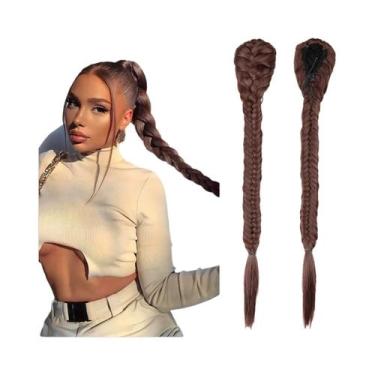 Imagem de Extensões De Rabo De Cavalo Sintético Com Trança Espinha De Peixe De 2