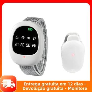 Imagem de Relógio Alarme Sem Fio Para Enurese Noturna Infantil Com Pulseira, Tre