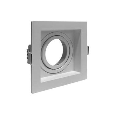 Imagem de Kit Spot de Embutir Dicroica Quadrado Recuado MR16 Branco - MOON, 10 E