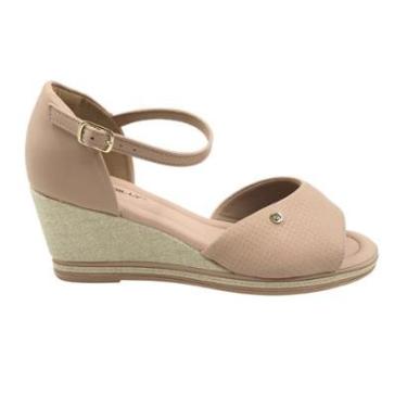 Imagem de Sandália Piccadilly Anabela Salto Alto Nude 408215-Feminino