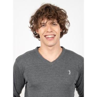 Imagem de Suéter Aleatory Gola V New Frame Mescla Chumbo-Chumbo-M-Masculino
