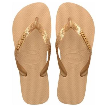 Imagem de Chinelo Havaianas Top Logo Metallic Tira Larga Feminino-Feminino