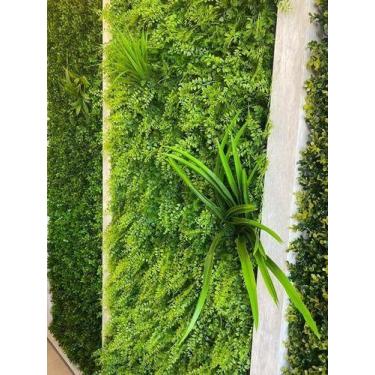 Imagem de Placa De Grama Artificial Para Decoração De Parede Samambaia - CASA3D 