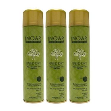 Imagem de Kit Com 3 Spray Secante Unhas Inoar Oleo De ARGAN 400ml