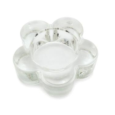 Imagem de Kit 6 Porta Velas Castiçal De Vidro Flor Redondo Decoração Candelabro 