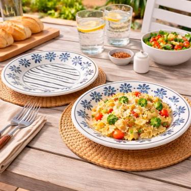 Imagem de Pratos Fundo Sopa Oxford Donna Margaridas 21,5cm Jogo 12pçs