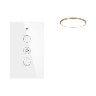 Imagem de Interruptor Dimmer WiFi Inteligente Tuya Com Controle Por Toque E Voz,