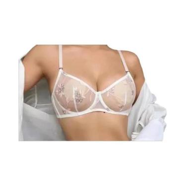 Imagem de Sutiã De Renda Grande Com Bojo, Transparente E Bordado, Confortável, C