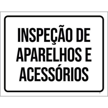 Imagem de Kit 10 Placas Sinalização - Inspeção De Aparelhos Acessórios - Sinaliz