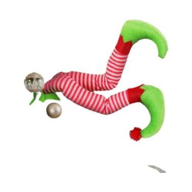 Imagem de Pingentes De Bonecos De Tecido Com Pernas De Elfo Verde, Decorações Pa