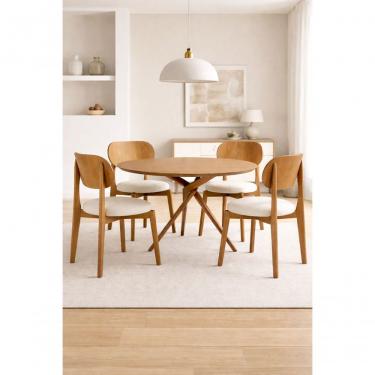 Imagem de Sala De Jantar 4 Cadeiras Mesa Redonda Origem - Solara