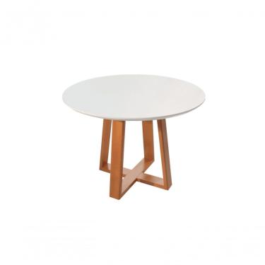 Imagem de Mesa De Jantar Redonda Com Vidro 1,10m - Verona Star Móveis