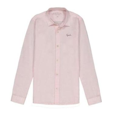 Imagem de Camisa Social Infantil Menino Manga Longa Rosa Ogochi-Masculino