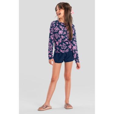 Imagem de Shorts infantil menina microfibra Brandili Hora do Mergulho