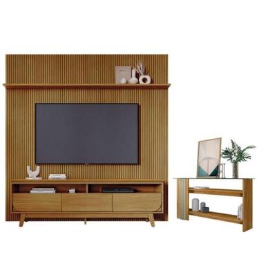 Imagem de Estante Home Theater Com Bancada Suspensa Luna com Aparador Frizz Cuma