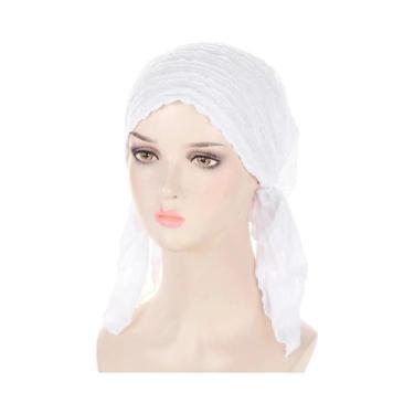 Imagem de Hijab Multicolorido Para Mulheres Com Franjas, Lenço De Cabeça Respirá