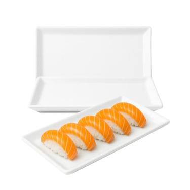 Imagem de Kit 24 Travessa Retangular 22cm Branco Sapporo - Cermica Sapporo