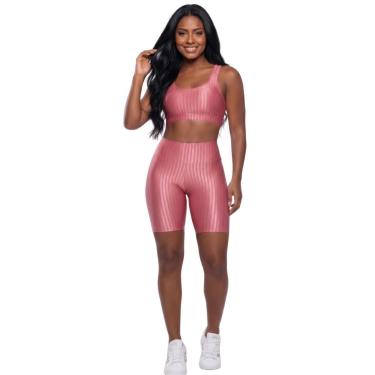 Imagem de Conjunto Fitness Top e Bermuda New Zig 3D Vekyo Compressão Roupa Para Academia Treino M...