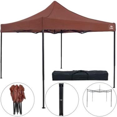 Imagem de Gazebo dobrável em oxford com pvc 3 x 3 m Pagoda - Belfix (Marrom), Ma