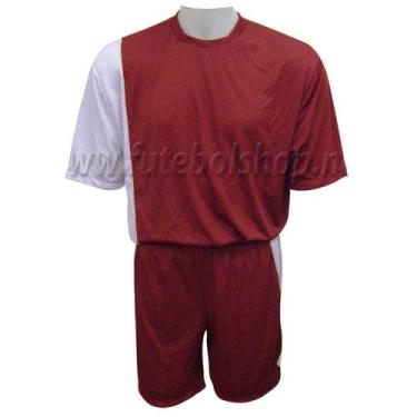 Imagem de Jogo de Camisa Uniforme Rhama - Grená e Branco - 6 Conjuntos + Goleiro