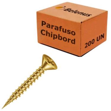 Imagem de Caixa 200 parafuso chipboard phillips cabeça chata 6.0 x 65 - BELENUS