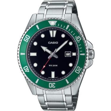 Imagem de Relógio Casio Masculino Ref: Mdv-107d-3avdf Duro Diver Prateado