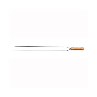 Imagem de Espeto Duplo para Churrasco com Lâmina em Inox e Cabo de Madeira 95cm 