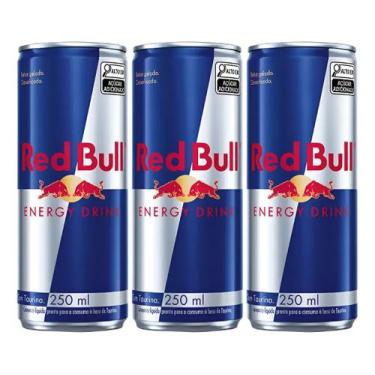 Imagem de Kit C/3 Energetico Red Bull Original 250ml