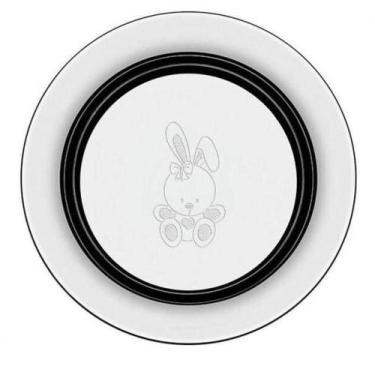 Imagem de Prato Infantil Tramontina Le Petit Coelhinho 23cm Em Aço Inox