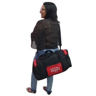 Imagem de Bolsa mala de viagem  sacola tira colo  transversal prisma 5, Preto