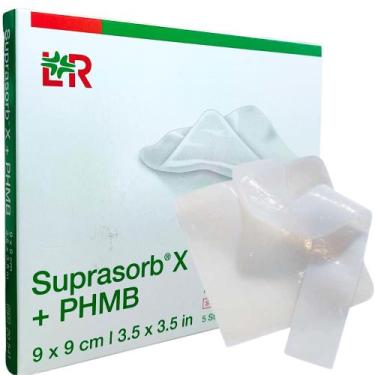 Imagem de Curativo Antimicrobiano Suprasorb X + Phmb Hidrofibra 9x9cm L&R (01 Un