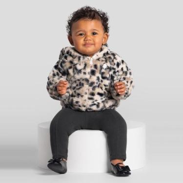 Imagem de Conjunto bebê menina peluciado de oncinha Mundi, Natural, M