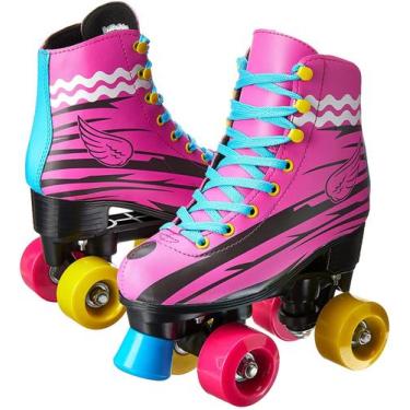 Imagem de Patins Adulto Feminino Roller 4 Rodas 32 ao 41 Luna Rosa - COMPROU LEV