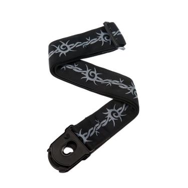 Imagem de Correia para Instrumento Musical 50PLA04 Sistema Planet Lock Tecido e Couro Preto e Branco D'Addario