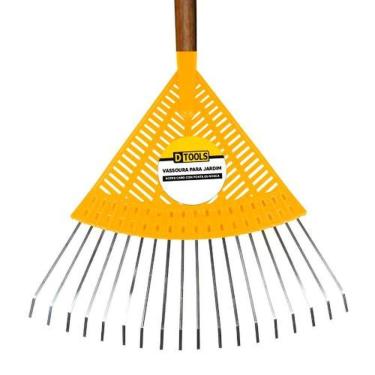 Imagem de Vassoura Para Grama Com Palheta Em Aço 380mm - Dtools