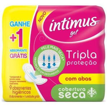 Imagem de Absorvente com Abas Intimus Gel Tripla Proteção Seca Leve 9 Pague 8 Un