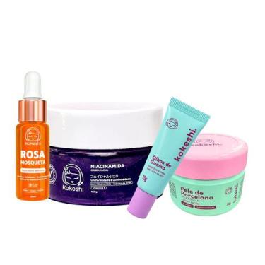 Imagem de Kit Skin Care Renovadores Rosa Mosqueta Niacinamida Kokeshi - Kokeshi 