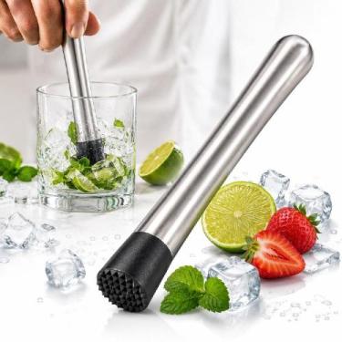 Imagem de Socador De Gelo Inox Macerador Drinks Caipirinha Amassador Frutas Coqu