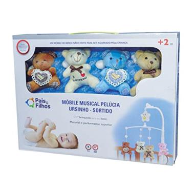 Imagem de Pais E Filhos Móbile Musical Pelúcia Ursinho - Masculino