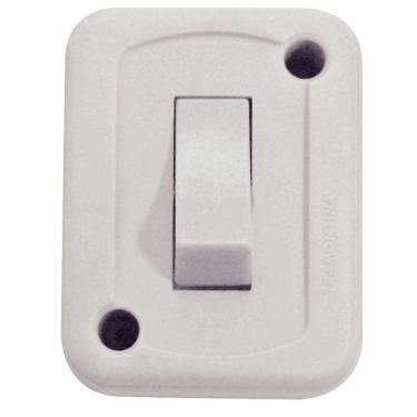 Imagem de Interruptor De Sobrepor 1 Tecla Simples 10A 250 V Branco