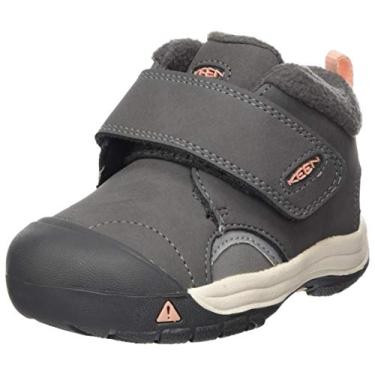 Imagem de KEEN Bota de neve unissex infantil Kootenay 3 altura média impermeável, Aço cinza/rosa empoeirado, 13 Little Kid