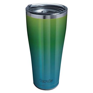 Imagem de Tervis Copo de viagem Ombre Sour Apple Ombre com isolamento triplo mantém as bebidas frias e quentes, 850 g Legacy, aço inoxidável